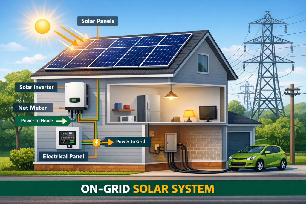 On-grid solar system