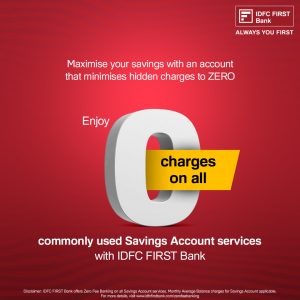 IDFC First Bank Zero Balance Saving Account
